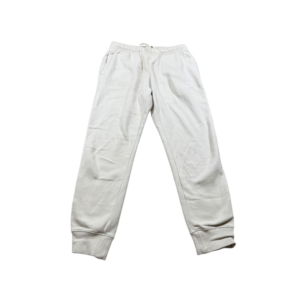 Nike Sportswear Club‎ Fleece Joggers Cream Sweatpants Athleisure Loungewear S